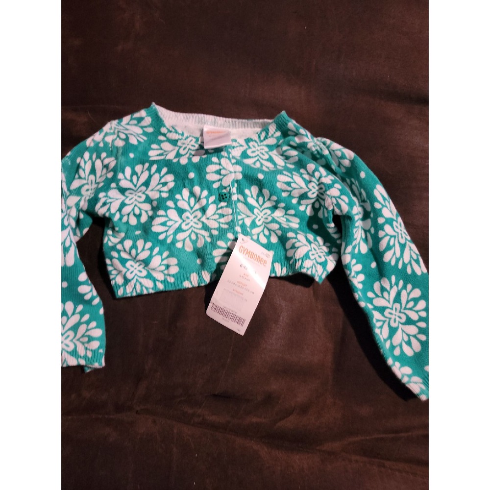 Gymboree the green scene 6 12 months cropped sweater nwt‎